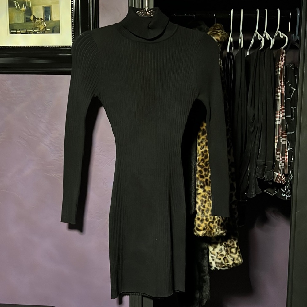 Black Turtle Neck Body Dress